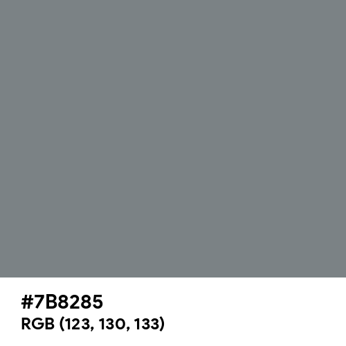 Gray (HTML/CSS Gray) (Hex code: 7B8285) Thumbnail
