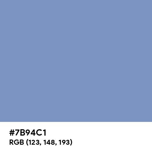 Dark Pastel Blue (Hex code: 7B94C1) Thumbnail