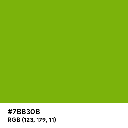 Apple Green (Hex code: 7BB30B) Thumbnail