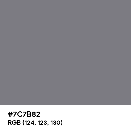 Gray (HTML/CSS Gray) (Hex code: 7C7B82) Thumbnail