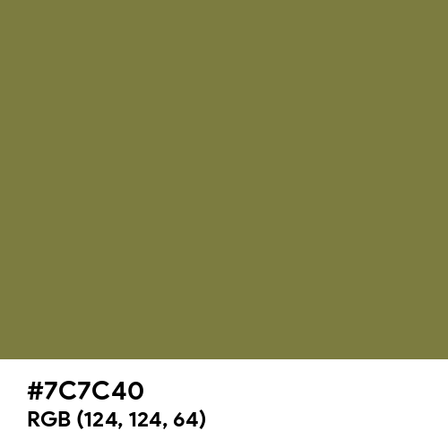 Old Moss Green (Hex code: 7C7C40) Thumbnail