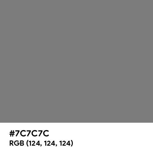 Gray (HTML/CSS Gray) (Hex code: 7C7C7C) Thumbnail