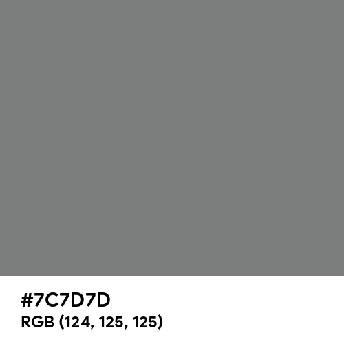 Gray (HTML/CSS Gray) (Hex code: 7C7D7D) Thumbnail
