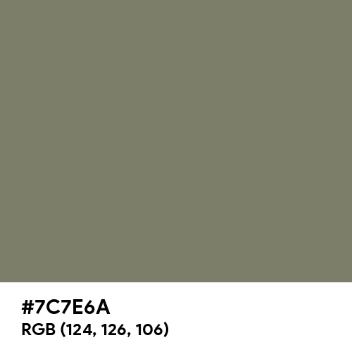 Camouflage Green (Hex code: 7C7E6A) Thumbnail