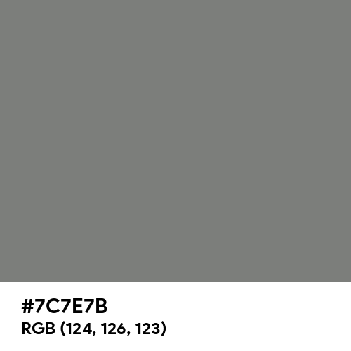 Gray (HTML/CSS Gray) (Hex code: 7C7E7B) Thumbnail