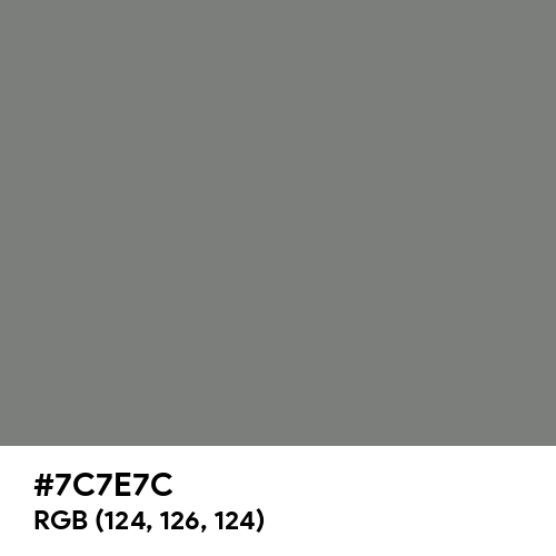 Gray (HTML/CSS Gray) (Hex code: 7C7E7C) Thumbnail