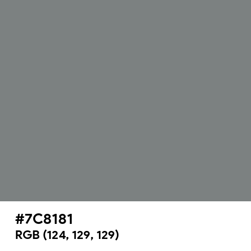 Gray (HTML/CSS Gray) (Hex code: 7C8181) Thumbnail