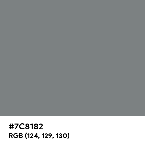 Gray (HTML/CSS Gray) (Hex code: 7C8182) Thumbnail