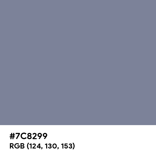 Light Slate Gray (Hex code: 7C8299) Thumbnail