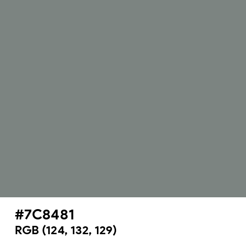 Gray (HTML/CSS Gray) (Hex code: 7C8481) Thumbnail