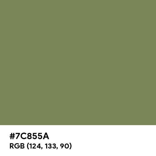Camouflage Green (Hex code: 7C855A) Thumbnail