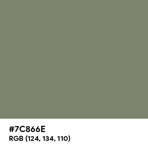 Camouflage Green (Hex code: 7C866E) Thumbnail