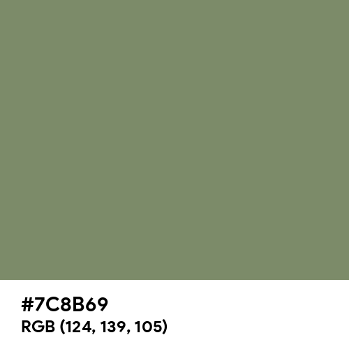 Camouflage Green (Hex code: 7C8B69) Thumbnail