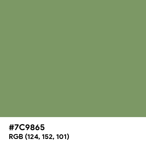 Pea Aubergine Green (Hex code: 7C9865) Thumbnail