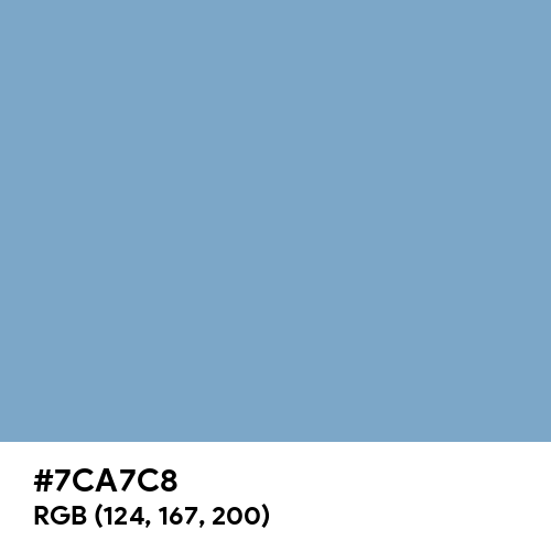 Dark Pastel Blue (Hex code: 7CA7C8) Thumbnail