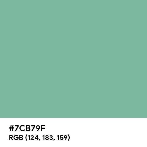 Green Sheen (Hex code: 7CB79F) Thumbnail