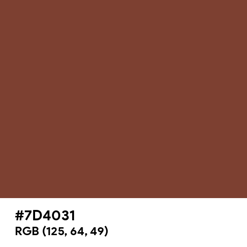 Pearl Copper (RAL) (Hex code: 7D4031) Thumbnail