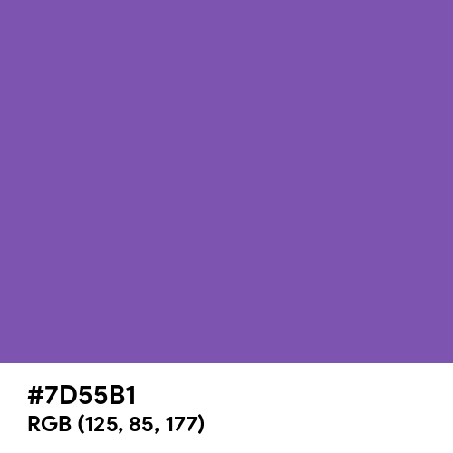 Royal Purple (Hex code: 7D55B1) Thumbnail