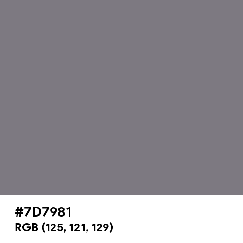 Gray (HTML/CSS Gray) (Hex code: 7D7981) Thumbnail
