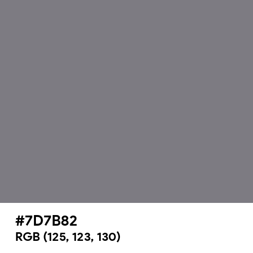Gray (HTML/CSS Gray) (Hex code: 7D7B82) Thumbnail