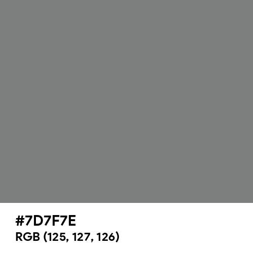 Gray (HTML/CSS Gray) (Hex code: 7D7F7E) Thumbnail