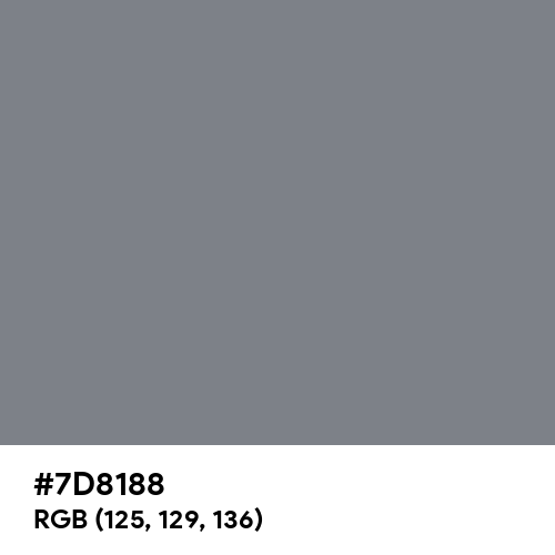 Gray (HTML/CSS Gray) (Hex code: 7D8188) Thumbnail