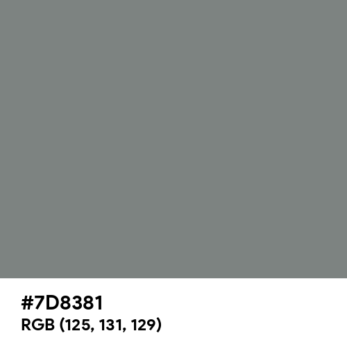 Gray (HTML/CSS Gray) (Hex code: 7D8381) Thumbnail