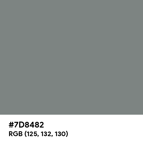 Gray (HTML/CSS Gray) (Hex code: 7D8482) Thumbnail