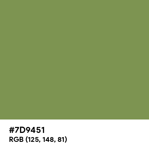 Moss Green (Hex code: 7D9451) Thumbnail
