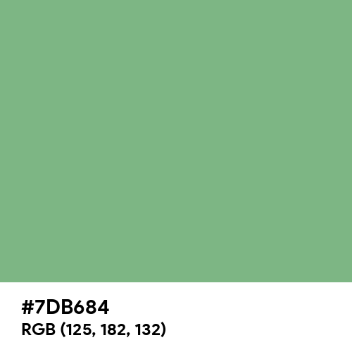 Iguana Green (Hex code: 7DB684) Thumbnail