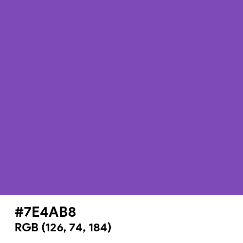 Azalea Purple (Hex code: 7E4AB8) Thumbnail