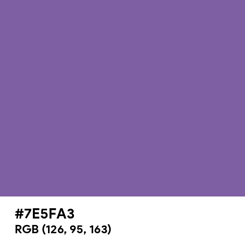 Royal Purple (Hex code: 7E5FA3) Thumbnail