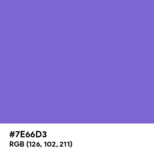 Violet-Blue (Crayola) (Hex code: 7E66D3) Thumbnail