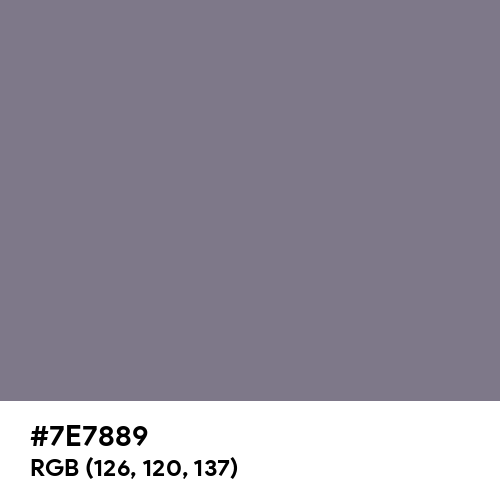 Gray (HTML/CSS Gray) (Hex code: 7E7889) Thumbnail
