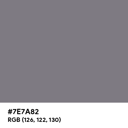Gray (HTML/CSS Gray) (Hex code: 7E7A82) Thumbnail