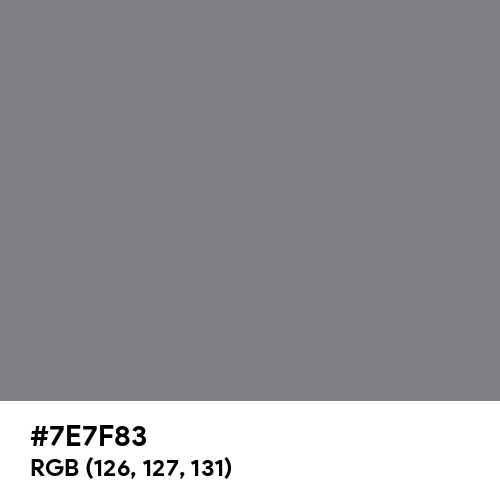 Gray (HTML/CSS Gray) (Hex code: 7E7F83) Thumbnail