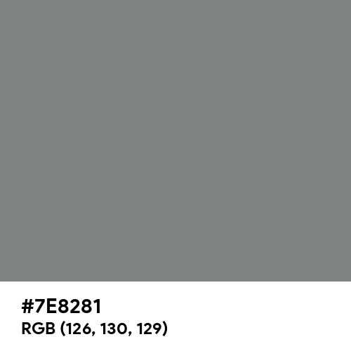 Gray (HTML/CSS Gray) (Hex code: 7E8281) Thumbnail