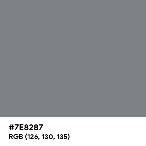 Gray (HTML/CSS Gray) (Hex code: 7E8287) Thumbnail