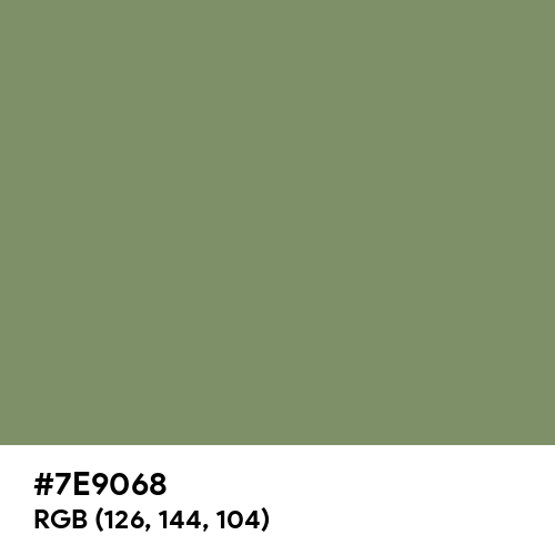 Camouflage Green (Hex code: 7E9068) Thumbnail