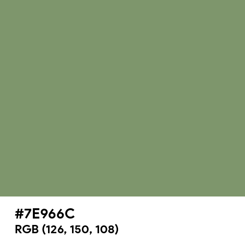 Camouflage Green (Hex code: 7E966C) Thumbnail