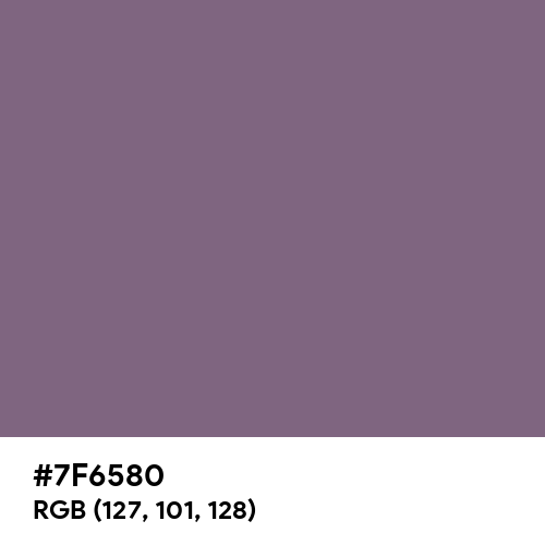 Old Lavender (Hex code: 7F6580) Thumbnail