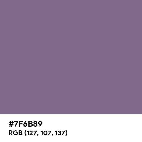 Chinese Violet (Hex code: 7F6B89) Thumbnail