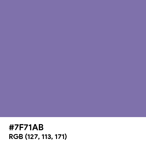 Middle Blue Purple (Hex code: 7F71AB) Thumbnail