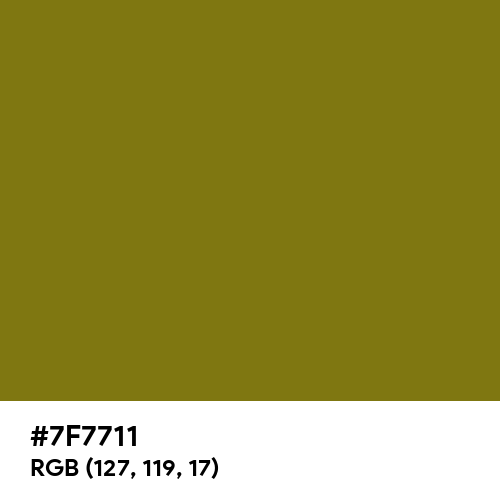 Olive (Hex code: 7F7711) Thumbnail