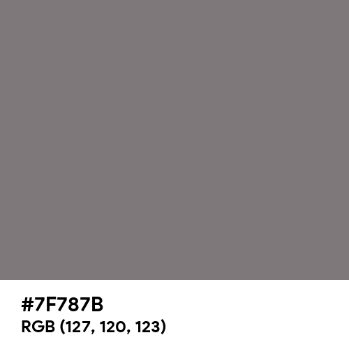 Gray (HTML/CSS Gray) (Hex code: 7F787B) Thumbnail