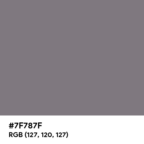Gray (HTML/CSS Gray) (Hex code: 7F787F) Thumbnail
