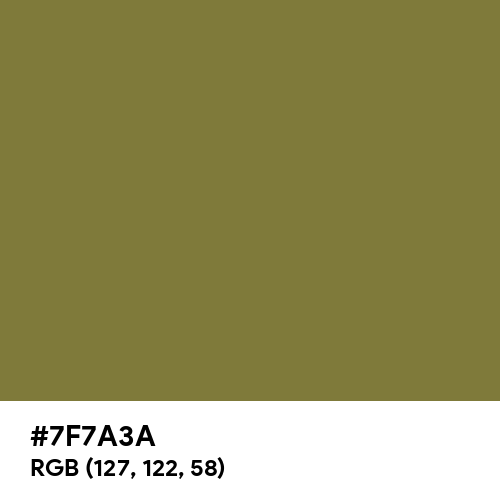 Old Moss Green (Hex code: 7F7A3A) Thumbnail