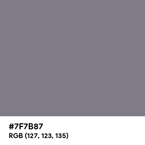 Gray (HTML/CSS Gray) (Hex code: 7F7B87) Thumbnail