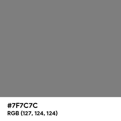Gray (HTML/CSS Gray) (Hex code: 7F7C7C) Thumbnail