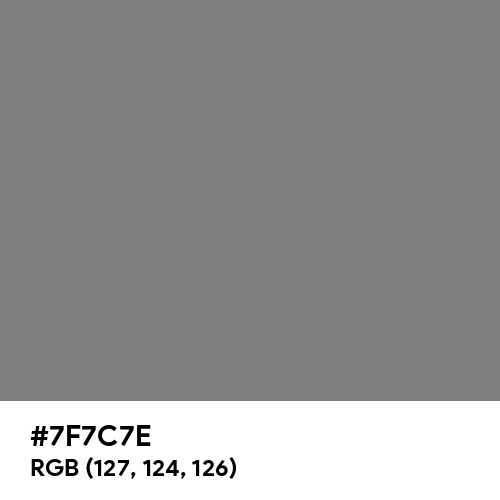 Gray (HTML/CSS Gray) (Hex code: 7F7C7E) Thumbnail